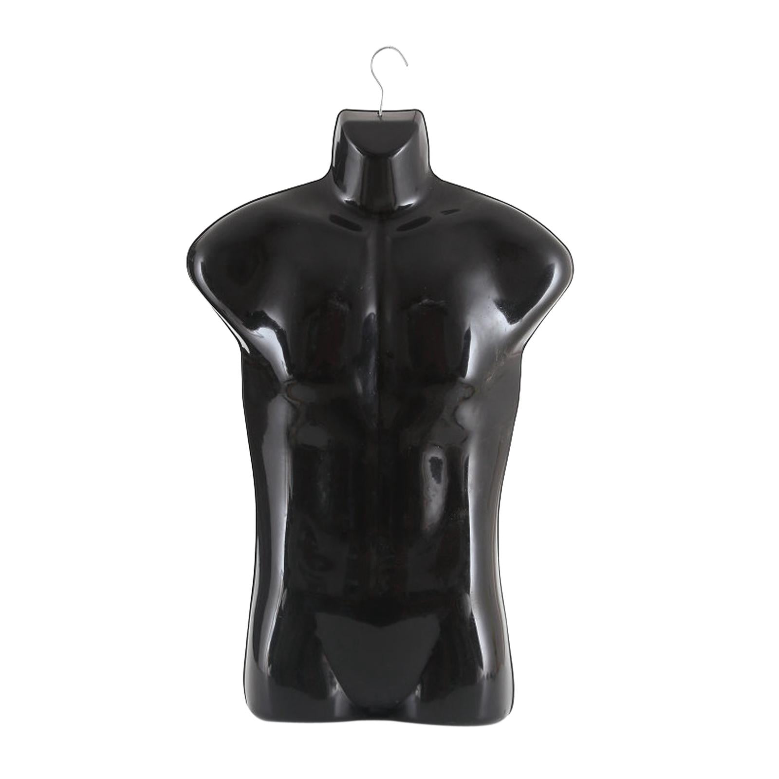 figatia Male Mannequin Hanger Fashion Body Manikin for Garment Vendors Market Commercial black