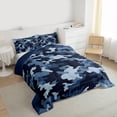 thumbnail image 3 of jejeloiu Camouflage Hunting Full Size Comforter Sets,Blue Retro Camo Bedding Sets For Girls Kids Reversible 3pcs, 3 of 8