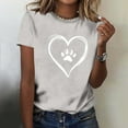 thumbnail image 3 of Neewe Women's T Shirts Short Sleeve Tees Heart Graphic Loose Summer Tops, 3 of 7
