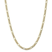 Primal Gold 14 Karat Yellow Gold 5.75mm Semi-solid Figaro Chain