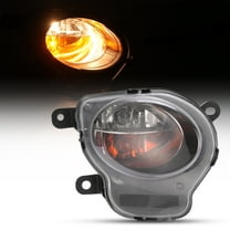 KOJEM Turn Signal Light Right Compatible with 2012-2017 Fiat 500 Turn Signal Lamp W/Bulb Replacement for FI2532100 5182461AC Clear Lens Chrome Housing Passenger Side