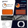 thumbnail image 5 of Geniani Electric Heating Pad for Back Pain Relief, Heat Pad with 6 Heat Settings & 4 Timer Presets, Auto Shut Off, Machine Washable, Ultra Soft Hot Pad, (12"x24", Navy Gray), 5 of 7
