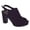 Purple, variant on Women's Peep Toe Sandals Block High Platform Heels with Buckle Strap Slingback Casual Daily Date Outfit Shoes Size 9 Blue