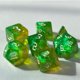 thumbnail image 5 of Juego de dados poliédricos acrílicos, juguetes de entretenimiento D4-D20 para juegos de fiesta, 7 colores amarillos 7Camarillo verde, 5 of 9