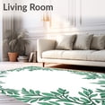 thumbnail image 2 of ODIKA 4'x6' Machine Washable Non-Slip Area Rug, Verdant Garden Interwoven Leaf Artistic Display High Traffic Rug with Pad, Green, 561522, 2 of 8