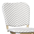 thumbnail image 2 of Stella Aluminum and PE Wicker Chevron Pattern Patio Bar Chairs, Set of 2, Gray, 2 of 10