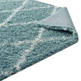 thumbnail image 6 of Modway Toryn 5' x 8' Diamond Lattice Shag Area Rug in Blue and Ivory, 6 of 8