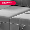 thumbnail image 2 of MUZZ Pull Out Sofa Bed,Pull Out Couch Bed with Reversiable Storage Chaise for Living Room(Light Grey), 2 of 9