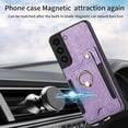 thumbnail image 5 of Phone Case for Samsung Galaxy S22 Plus S22+ 5G Wallet Cover with Screen Protector and Wrist Strap Lanyard RFID Credit Card Holder Ring Stand Cell Accessories S22+5G S22plus 22S + S 22 22+ Women Purple, 5 of 7