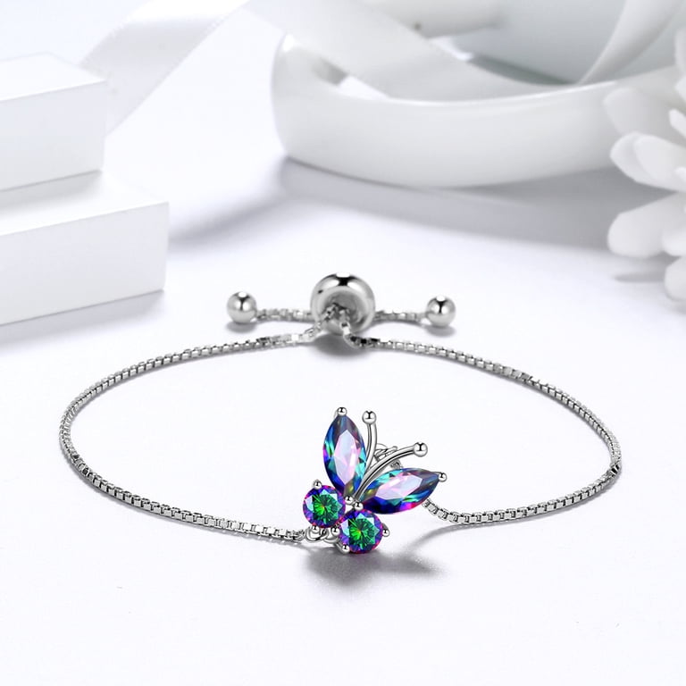 Juwaliy Rainbow Mystic Topaz Butterfly Jewelry Set photo 4