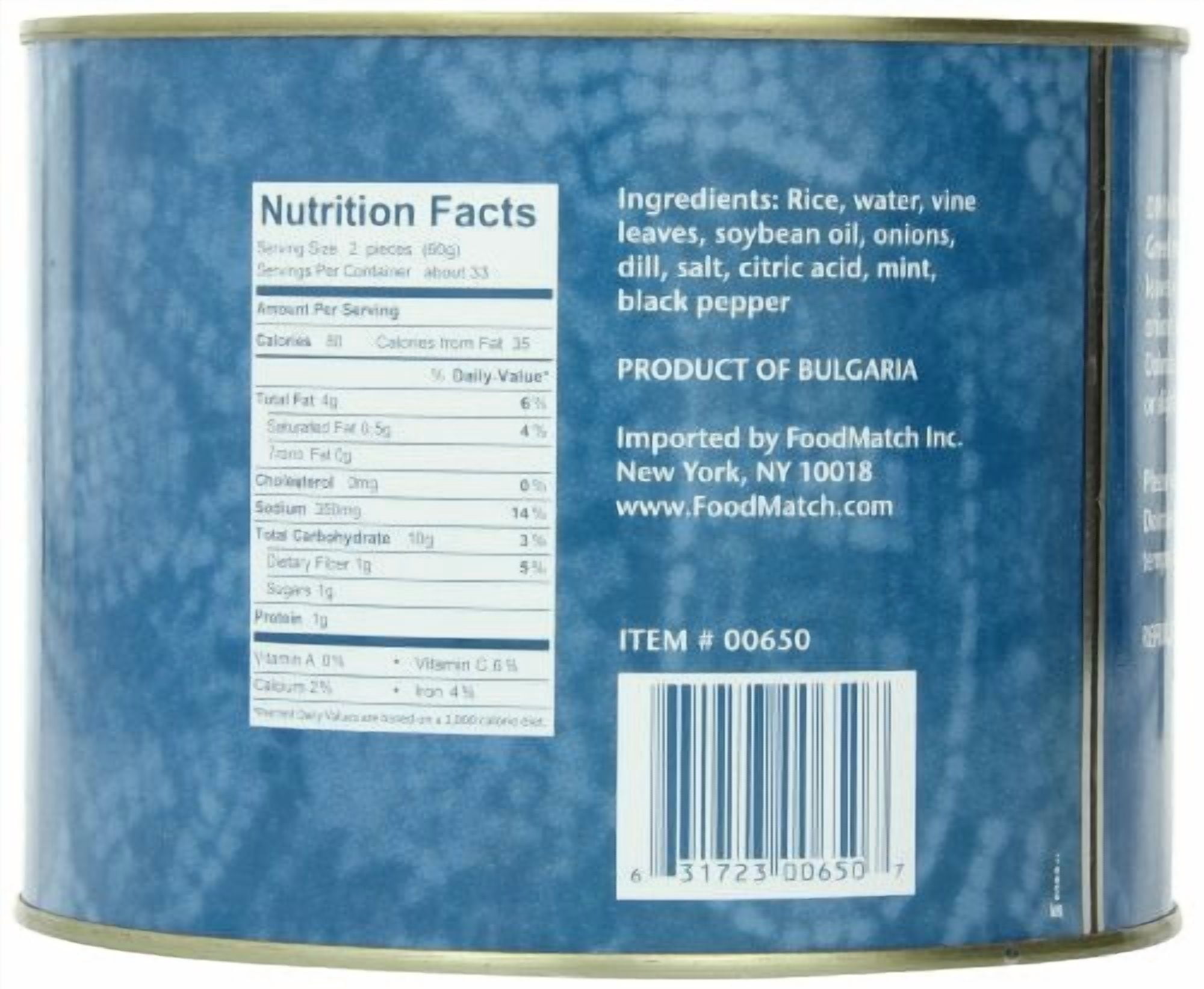 Divina Dolmas Stuffed Grape Leaves, 4.4 lbs (1-Pack)