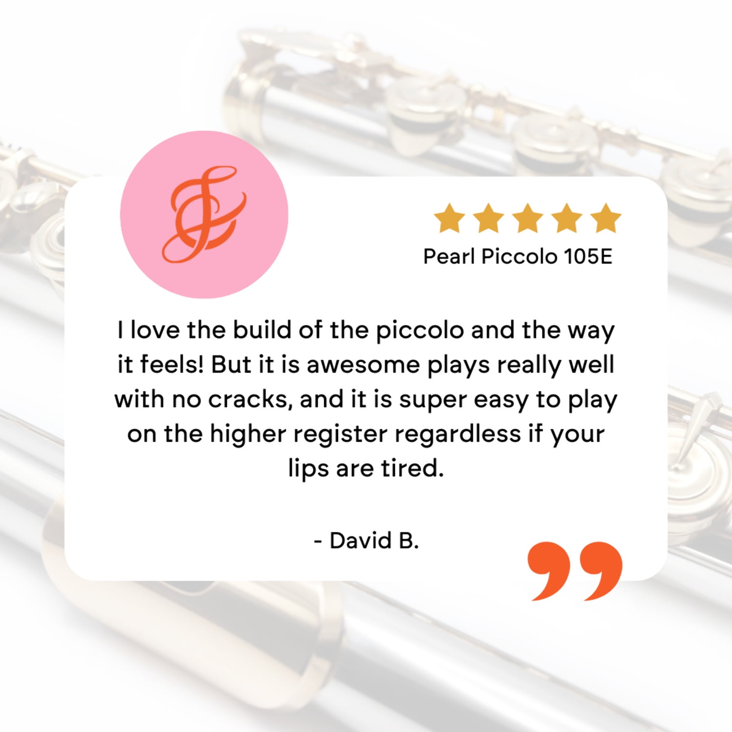 Pearl Flutes PFP-105 Grenaditte Piccolo With Straight Headjoint