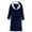 Navy, variant on Hrsba Womens Winter Robes,Sleepwear for Women Solid Color Fleece Long Length Robe with Belt and Pockets Home Loungewear