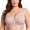 Purple, variant on Plus Size Women Front Snap Wireless Bra Red Full Coverage Floral Comfort Lounge Bra Wide Straps,Size 46