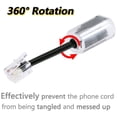 thumbnail image 5 of iMBAPrice Telephone Cord White, 360° Rotating Landline Cord Untangler Compatible with RJ11 Connector, 5 of 5
