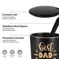 thumbnail image 4 of Gifts for Dad - Best Dad Ever Coffee Mugs, Mug Gifts for Dad, Christmas Gifts, Birthday Gifts, Fathers Day Gifts, RollyDanCT Black 14 fl oz Coffee Mug Ceramic Mugs Tea Cup, 4 of 10