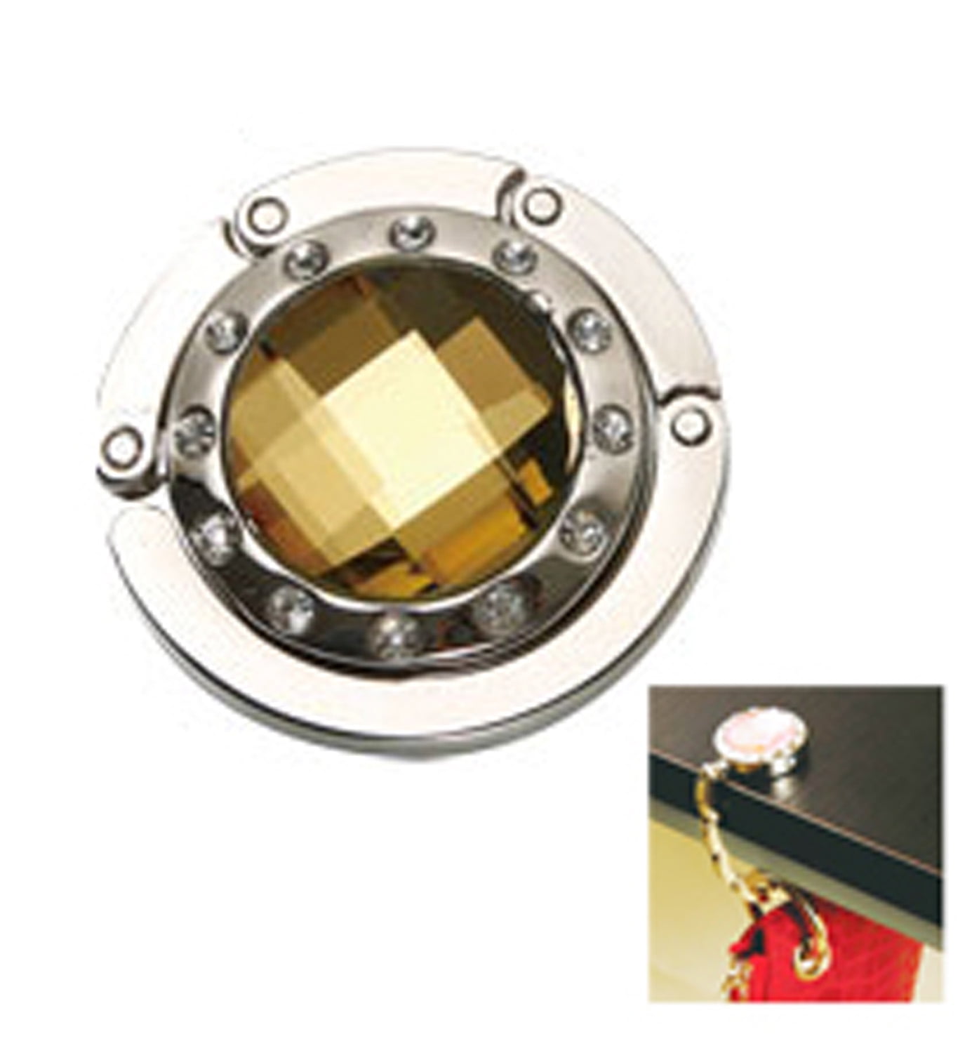 Foldable Handbag Hook Folding Handbag Purse Hanger Hook (Amber