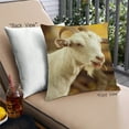 thumbnail image 1 of Ahgly Company Animals Goat Outdoor Throw Pillow, 18 inch by 18 inch, 1 of 6