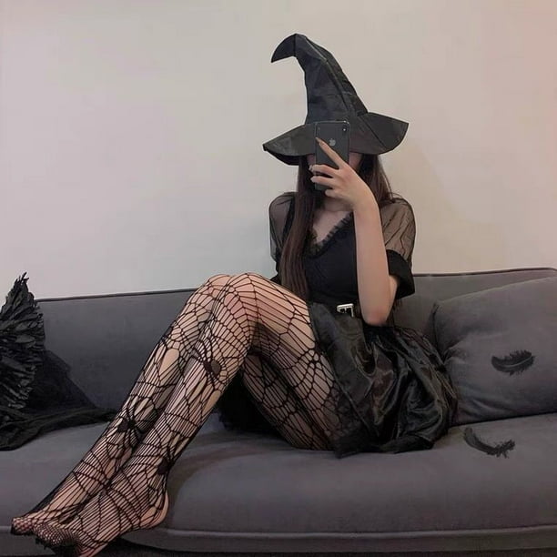 Medias De Red Góticas Para Mujer Punk Sexy Cross Pantimediaspangjing