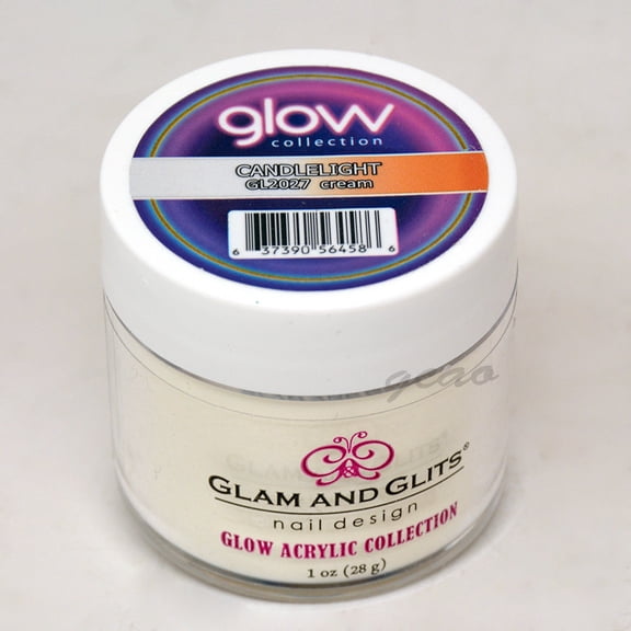 Glam and Glits GLOW ACRYLIC Glow in the Dark Nail Powder 2027 Candlelight
