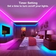 thumbnail image 5 of 6-piece RGB cabinet bottom light strip set, supports application and remote control, music synchronized color changing LED lights, plug-in light strip, suitable for cabinets, counters, Christmas deco, 5 of 7