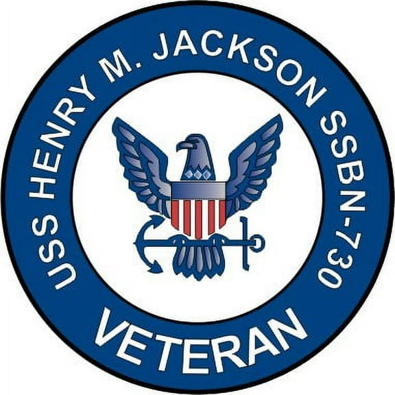 3.8 Inch USS Henry M Jackson SSBN-730 Veteran Decal Sticker
