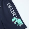 thumbnail image 6 of HILEELANG Toddler Dino Themed Cotton Short Sets - Green Dinosaur Tee with Plaid Shorts for 2-7Years(5T), 6 of 7