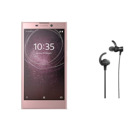Sony Xperia L2 Unlocked Smartphone (Pink) with Headphones