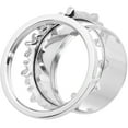 thumbnail image 3 of Body Candy 2Pc Womens 316L Steel White Leaves 3/4" Double Flare Screw Fit Tunnel Plug Ear Plug Gauges Set, 3 of 4