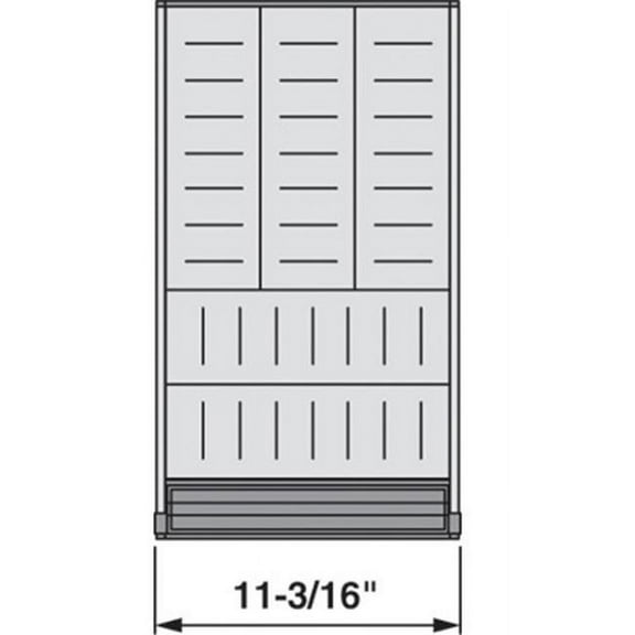 Blum Bzhi.533Bi3A 11 - .19 In. Orga Line For Wood Drawers - Stainless Steel