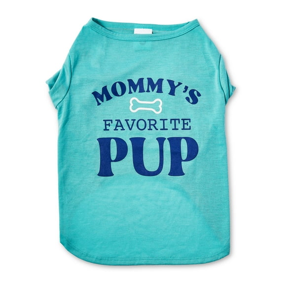 Vibrant Life Dog Clothes, Mommy's Favorite Pup T-Shirt, Blue, Medium