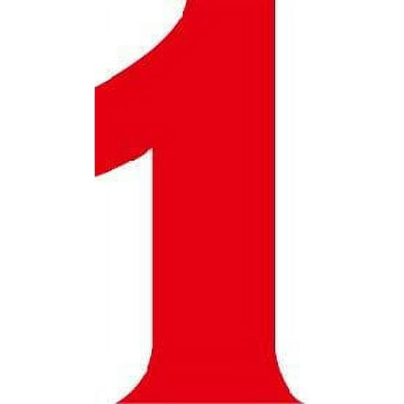 Students 1 Cute Education Wall Decal Decoration Bright Colorful Number “1” Sticker Lasts Years and Easily Removable - Size: 10 In(W) x 8 In(H)