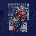 thumbnail image 3 of Marvel Spider-Man Men's Masked Heroine Panels T-Shirt (Iris Navy, S-XXXL), 3 of 4