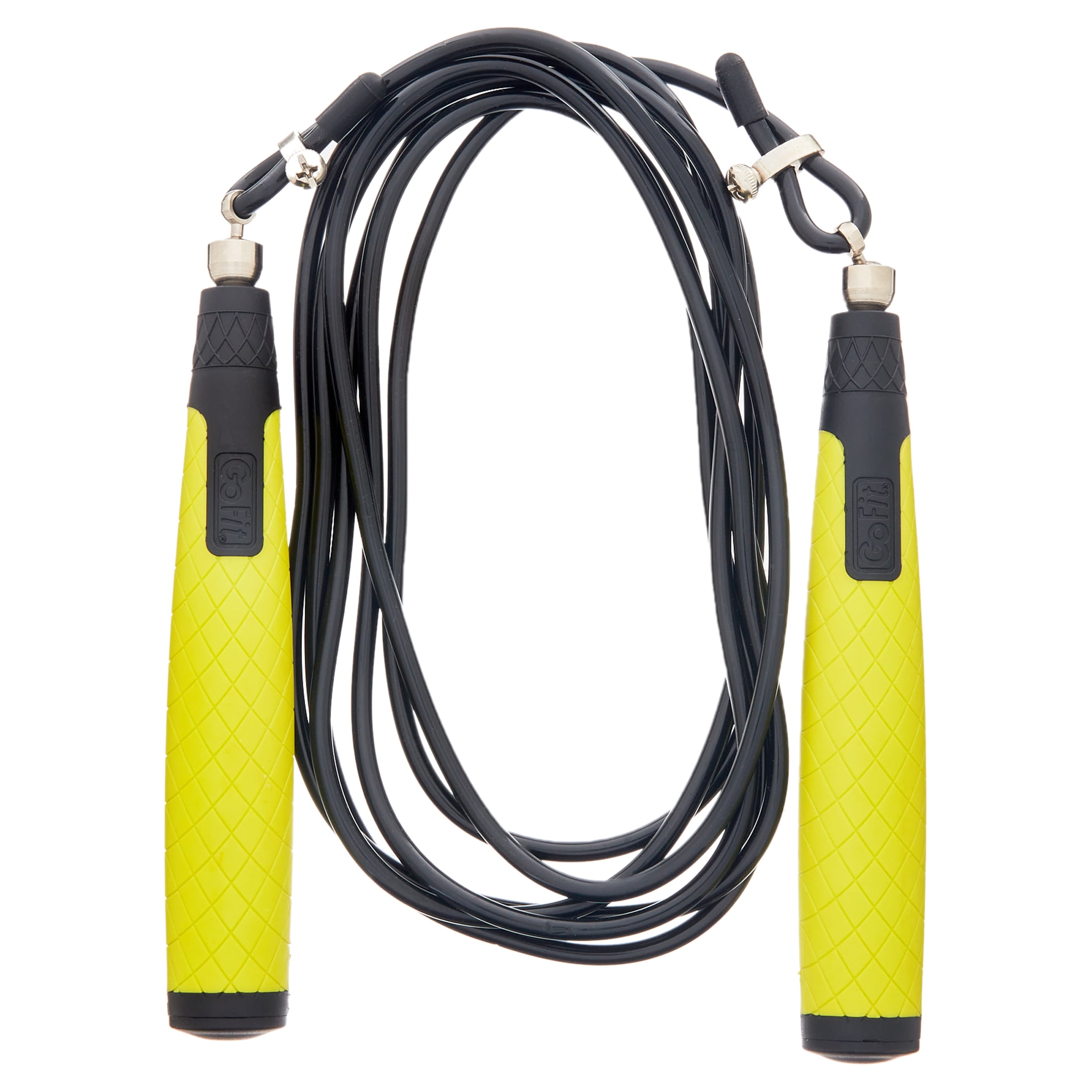 GoFit Speed Training Jump Rope with Padded Foam Grips - Adjustable Pro 9 Foot Rope, Ideal for Boxing, Cardio or Endurance Workout