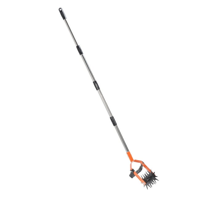 Handheld Cultivator Tool Rotating Soil Breaker Hardened Steel Cultivator Tool for Efficient Soil Fragmentation, Adjustable Handle, with Removal for Comfortable Gardening Experience