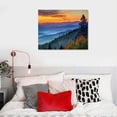 thumbnail image 5 of ARISTURING Nature Wall Decor Great Smoky Mountain Wall Art for Living Room Green Forest Landscape Picture Sunrise Photo Canvas Prints Painting National Park Poster Framed Artwork Home Decoration, 5 of 6