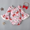 thumbnail image 3 of Gibobby Pañalero de algodón Traje de rastreo con estampado de animados para niña, puños de verano, tocado de cuello redondo de manga larga(Rosa, 3-6 Meses), 3 of 5