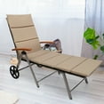 thumbnail image 1 of Gymax Chaise Longue Pliante en Rotin pour Patio avec Coussin en Aluminium Réglable avec Roue, 1 of 9