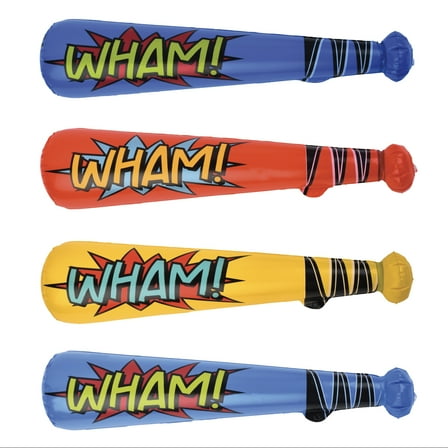 Multicolor Inflatable Bat Party Favors, 4 Pieces, by Way To Celebrate