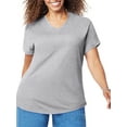 thumbnail image 3 of Just My Size Women's Plus Size Short Sleeve V-neck T-shirt Value Pack (2-pack), 3 of 5
