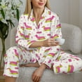 thumbnail image 6 of Uemuo Dachshund Dog Puppy Pattern Womens Pajama Sets,PJ Set for Women,Pajamas for Women Logo,Long Sleeve Pajama Set for Women,Soft Long Sleeve Top With Pants-Medium, 6 of 9