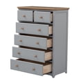 thumbnail image 3 of Chest With 6 DrawersRustic Tall Chset StorageDressers Organizer For Bedroom Hallway Living, 3 of 9