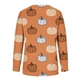 thumbnail image 4 of SOOMLON Halloween Clothes for Women Gothic Clothing Vintage Halloween Crewneck Sweatshirt Long Sleeve Pumpkin Top Scary Halloween Costumes Halloween Pumpkin Sweatshirt Orange M, 4 of 5
