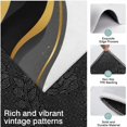 thumbnail image 3 of Black White Gold Wave Marble Kitchen Rugs Sets Of 3,Kitchen Runner Rugs Non Skid Washable,Decorative Kitchen Floor Mats for Kitchen,Sink,Laundry,17"x30"+ 17"x47" + 17"x59", 3 of 6