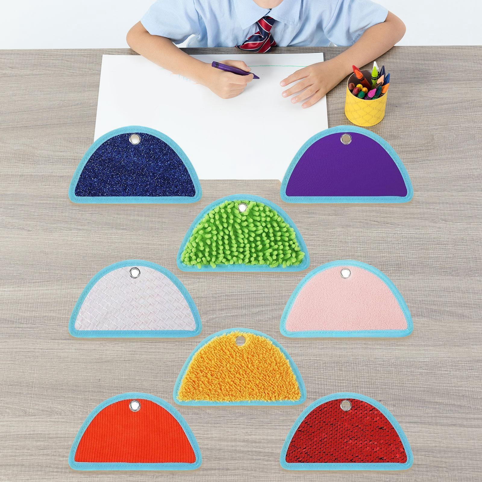 JWQFBC 8 Pieces Textured Floor Mats Learning Activity Game Play Tactile Sensory Rug for