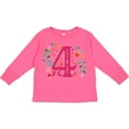 thumbnail image 3 of Inktastic 4th Birthday Party Photo Number 4 Girls Long Sleeve Toddler T-Shirt, 3 of 5