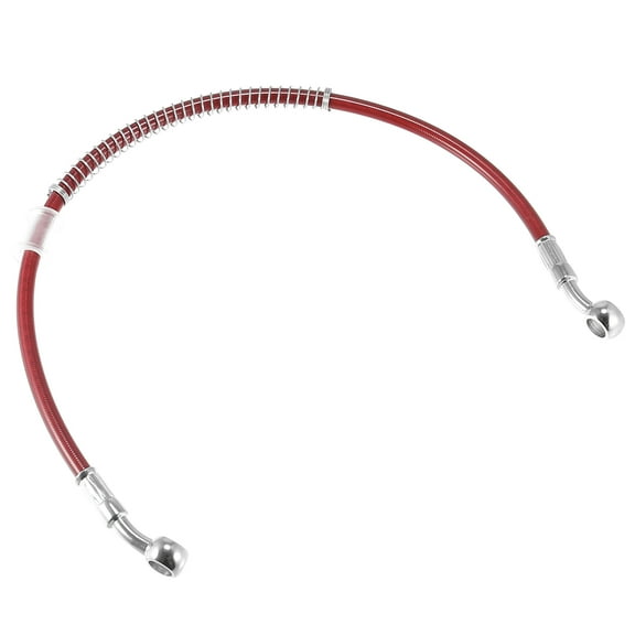 19.69" Length 10mm ID Motorcycle Hydraulic Brake Line Oil Hose Pipe Stainless Steel Braided Cable for ATV Motocross Red