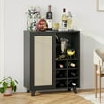 thumbnail image 5 of Farini Sideboard Buffet Cabinet, Bar Cabinet with Wine Racks and Adjustable Shelf for Kitchen, Living Room, Home Bar, Black, 5 of 8