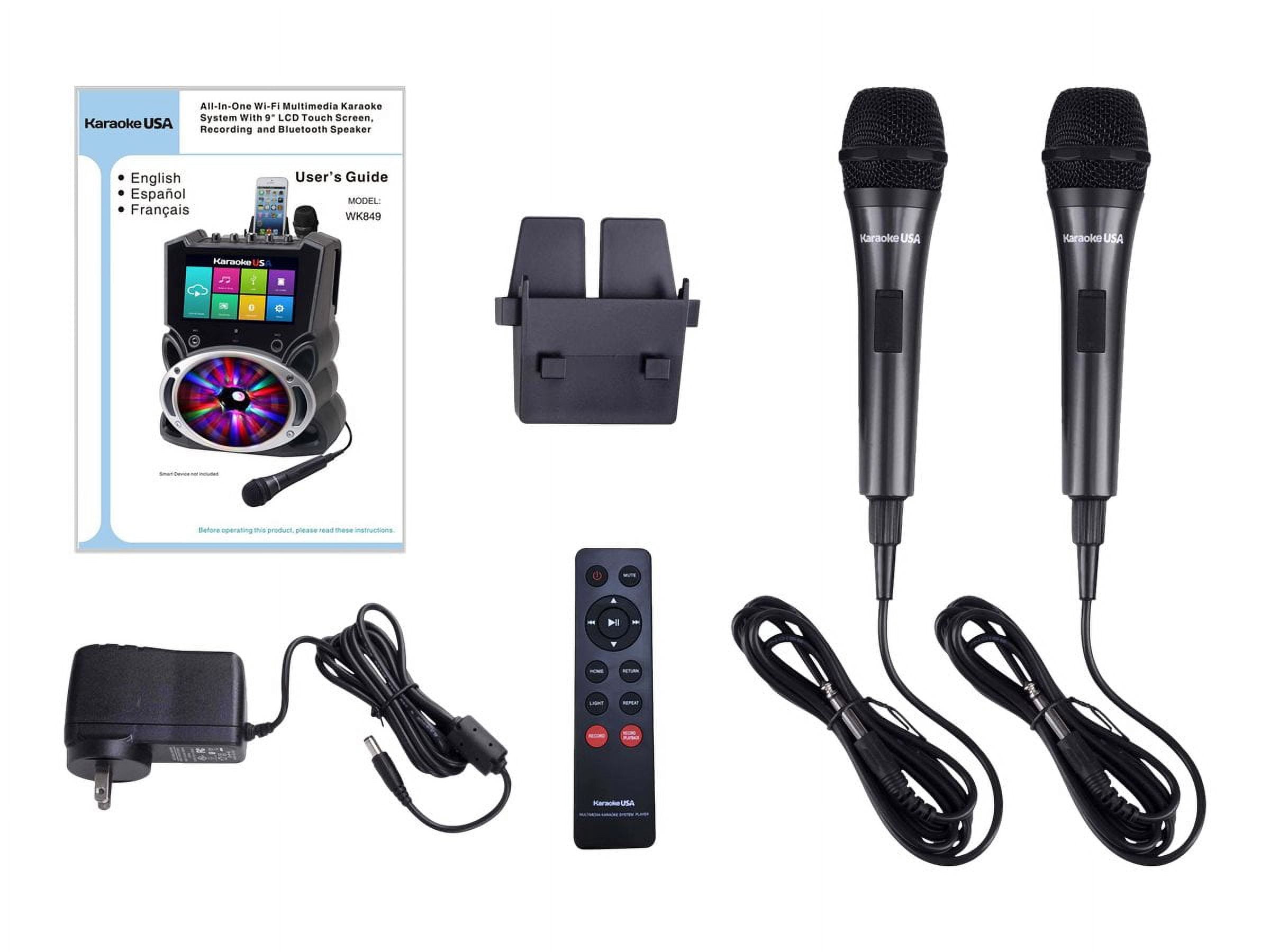 Karaoke USA Wi-Fi Bluetooth Karaoke Machine with 9