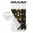 thumbnail image 2 of White Green Flower No Hook Shower Curtain Waterproof,Bathroom Curtains with Snap in Liners and See Through Top Window,Vintage Geometric Floral Plant Leaves Hotel Bathtub Curtains Shower 36"Wx72"L, 2 of 8